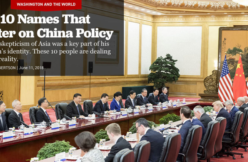 The 10 Names That Matter On China Policy