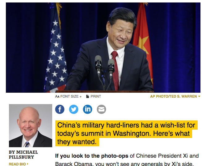 How China’s Generals Already Gamed Xi’s Meeting With Obama