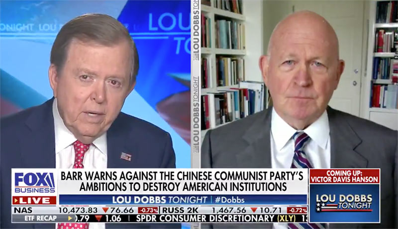 Barr Warns Against The Chinese Communist Party's Ambitions To Destroy American Institutions