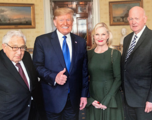 President Trump meets with Susan and Michael Pillsbury and Dr. Kissinger in the White House