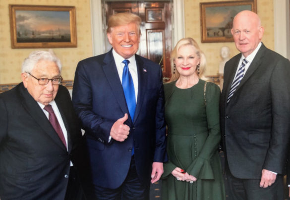 President Trump meets with Susan and Michael Pillsbury and Dr. Kissinger in the White House