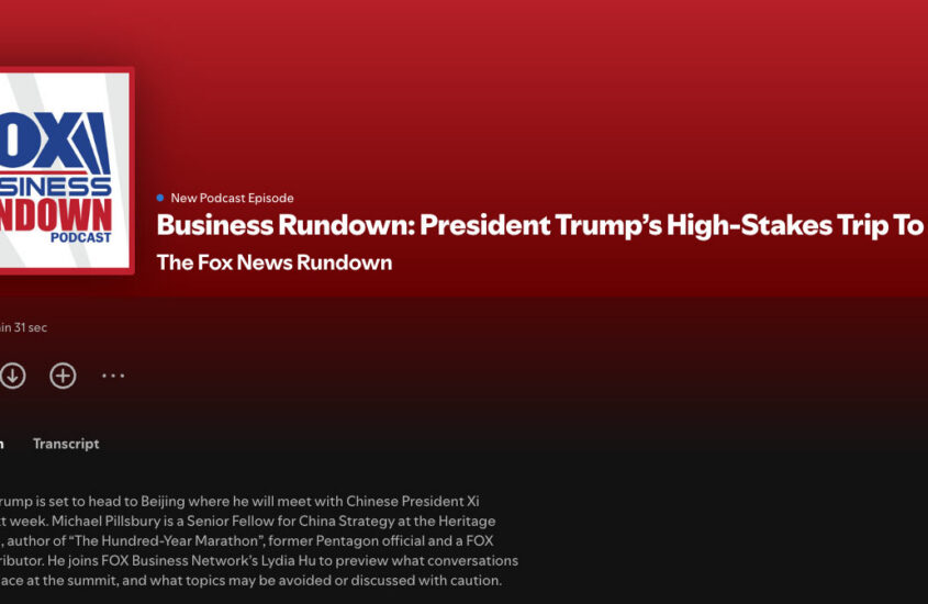 Business Rundown: President Trump’s High-Stakes Trip To China